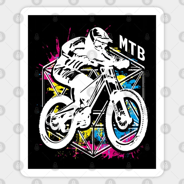 MTB - Mountainbike - Mountainbiking - Mountain Bike Sticker by BabyYodaSticker